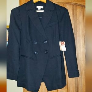 Ladies 14P shaped navy riding jacket.